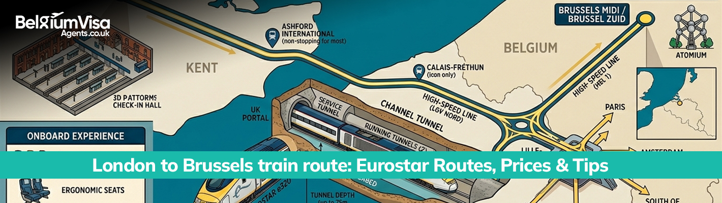 London to Brussels train route