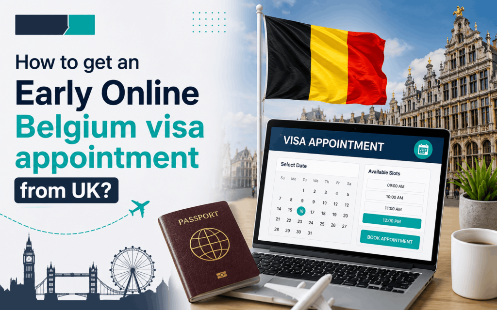 Online Belgium visa appointment from UK